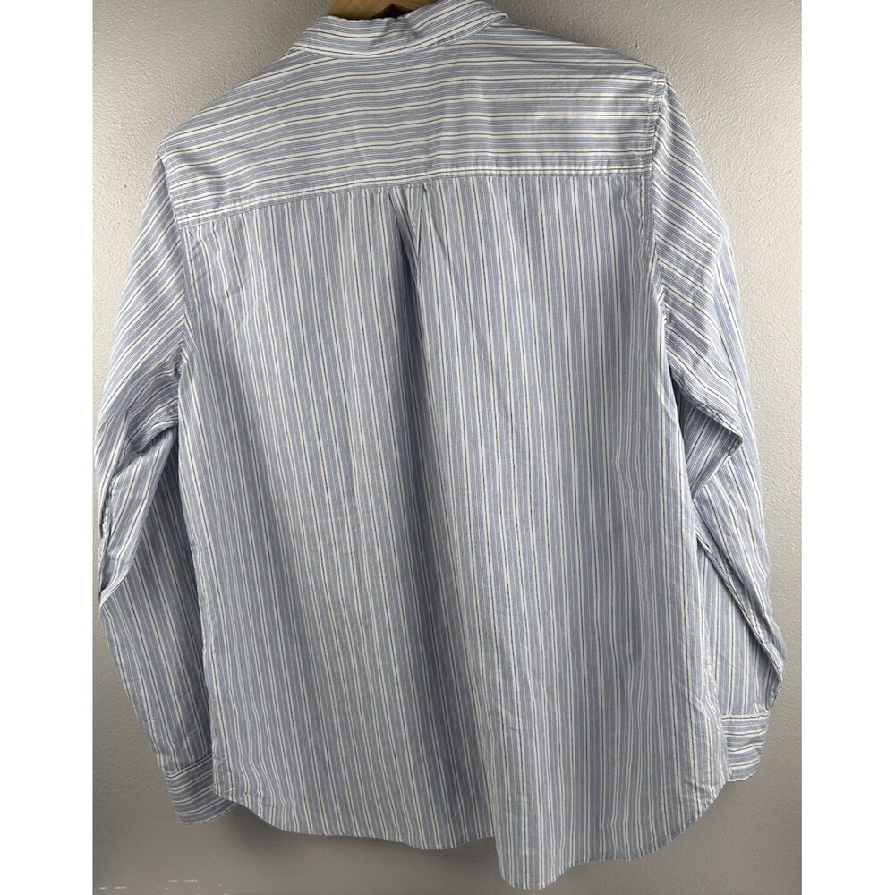 Gap Mens XL Blue Gray Thin Stripe Button Down Long Sleeve Cotton Classic Fit NWT - Picture 7 of 8